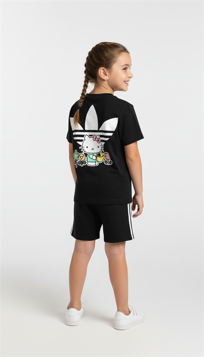 Hello Kitty Spor Logolu Şortlu Takım