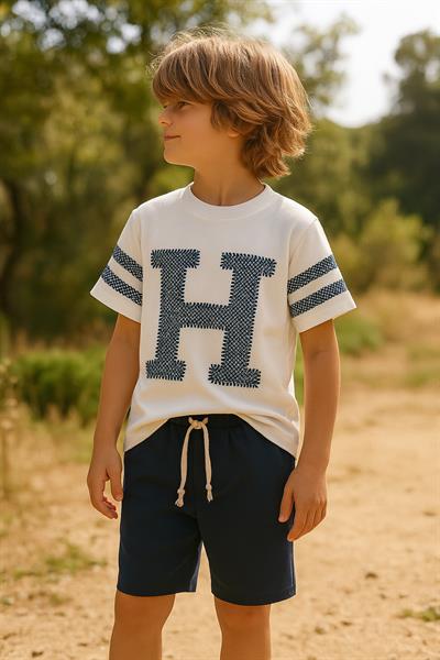 High Five Baskılı Şortlu Takım