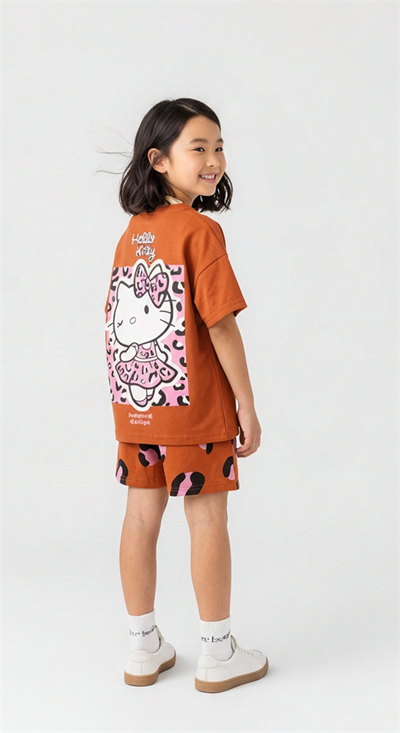 Kahverengi Leoparlı Hello Kitty Takım