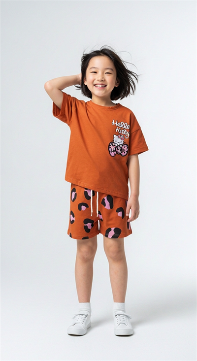 Kahverengi Leoparlı Hello Kitty Takım