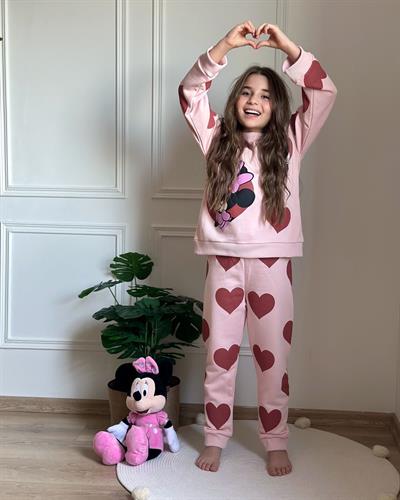 Kalp Detaylı Minnie Eşofman Takımı