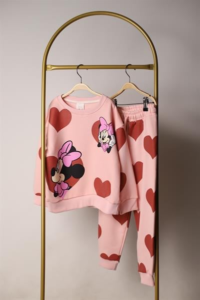 Kalp Detaylı Minnie Eşofman Takımı