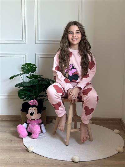 Kalp Detaylı Minnie Eşofman Takımı