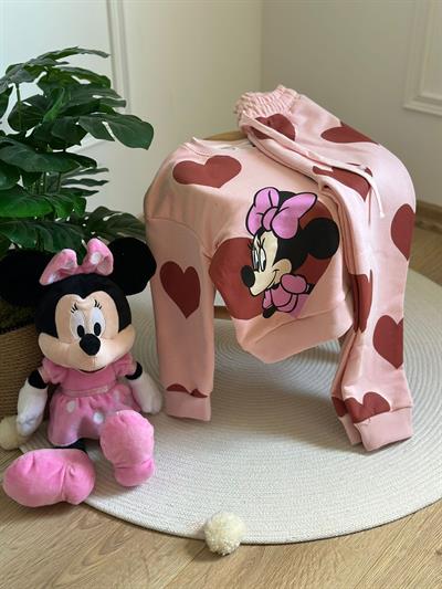 Kalp Detaylı Minnie Eşofman Takımı