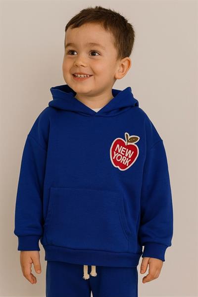 Kapüşonlu New York Nakış İşlemeli Eşofman Takımı