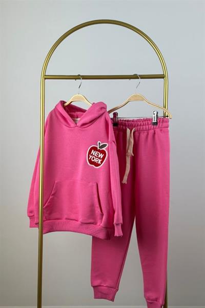 Kapüşonlu New York Nakış İşlemeli Eşofman Takımı