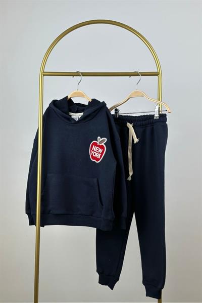 Kapüşonlu New York Nakış İşlemeli Eşofman Takımı