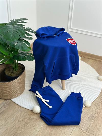 Kapüşonlu New York Nakış İşlemeli Eşofman Takımı