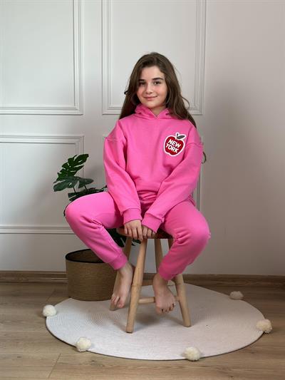 Kapüşonlu New York Nakış İşlemeli Eşofman Takımı