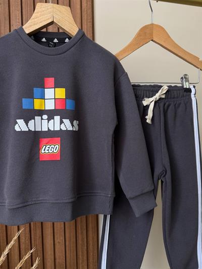 Kare Detaylı Lego Spor Logo Baskılı Eşofman Takımı