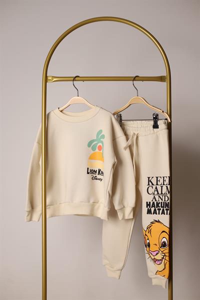 Keep Calm Lion King Sırt Baskılı Eşofman Takımı