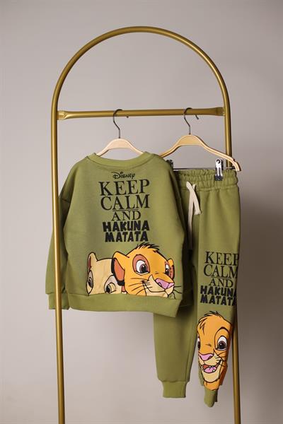 Keep Calm Lion King Sırt Baskılı Eşofman Takımı