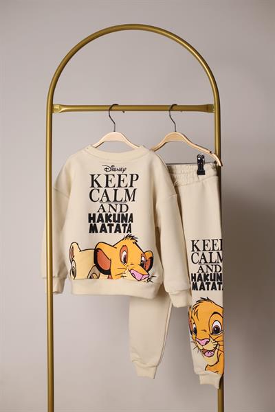 Keep Calm Lion King Sırt Baskılı Eşofman Takımı