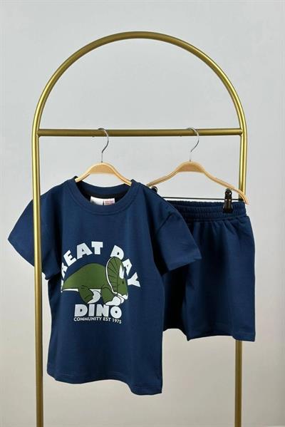 Lacivert Dino Şortlu Takım