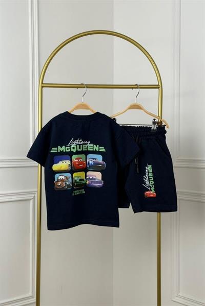 Lacivert Lightning McQueen Şortlu Takım