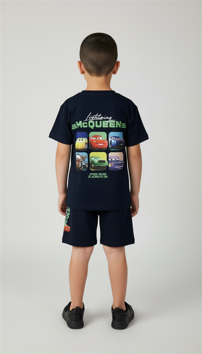 Lacivert Lightning McQueen Şortlu Takım