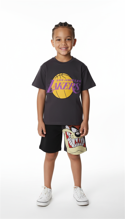 Lakers Tazmanya Canavarı Sırt Baskılı Şortlu Takım