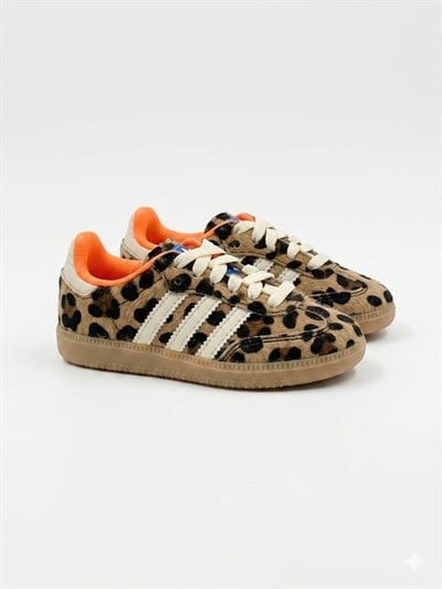 Leopar Spor Logolu Ayakkabı