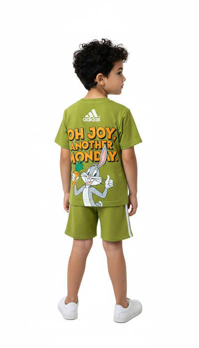 Looney Tunes Spor Logo Baskılı Şortlu Takım