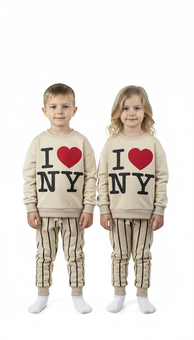Love NY Çizgili Eşofman Takımı