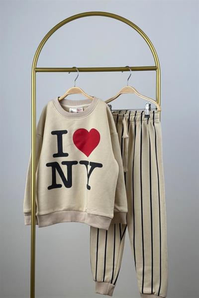 Love NY Çizgili Eşofman Takımı