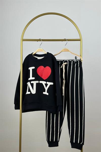 Love NY Çizgili Eşofman Takımı