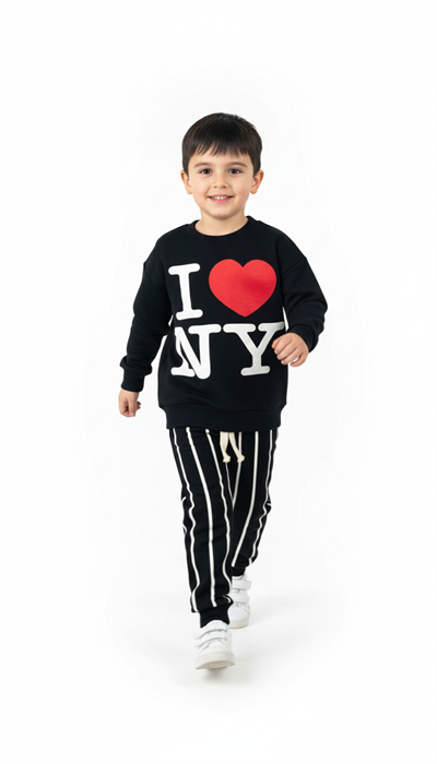 Love NY Çizgili Eşofman Takımı