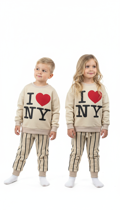 Love NY Çizgili Eşofman Takımı