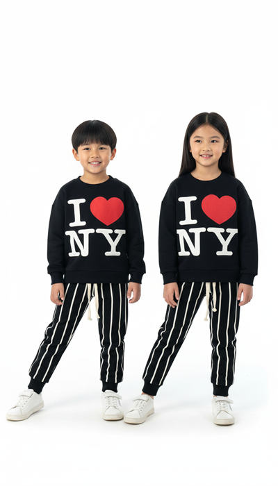 Love NY Çizgili Eşofman Takımı