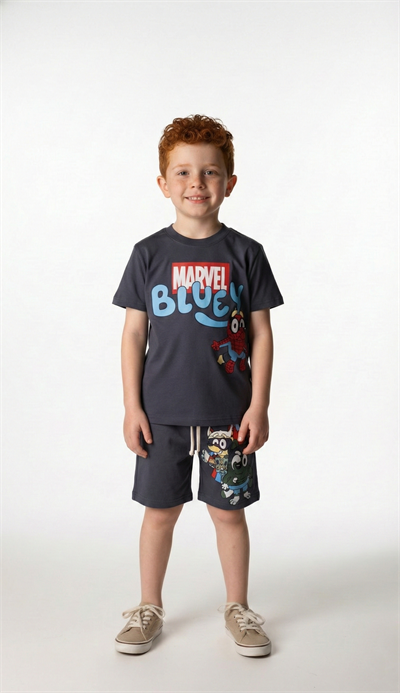 Marvel Bluey Şortlu Takım