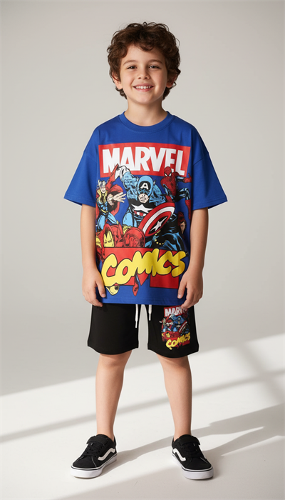 Marvel Comics Şortlu Takım