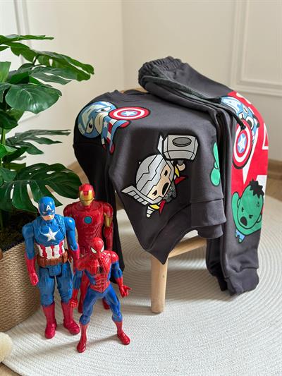 Marvel Figür Baskılı Eşofman Takımı