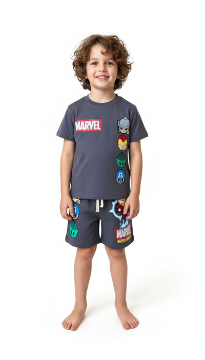 Marvel Super Heroes Şortlu Takım