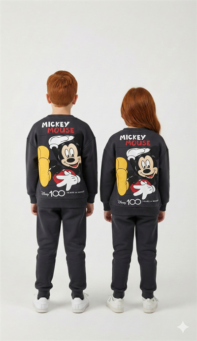 Mickey Mouse Disney Yüzüncü Yıl Baskılı Eşofman Takımı