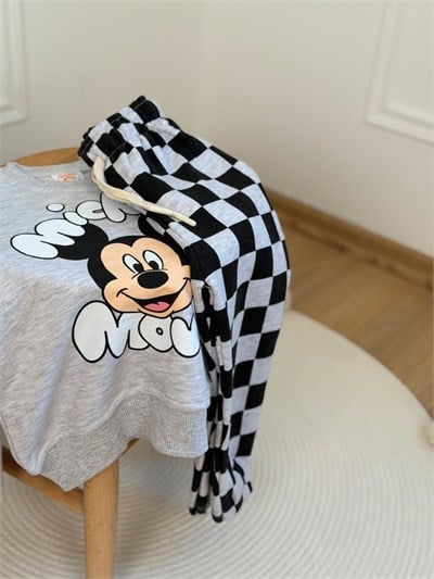 Mickey Mouse Kareli Eşofman Takımı
