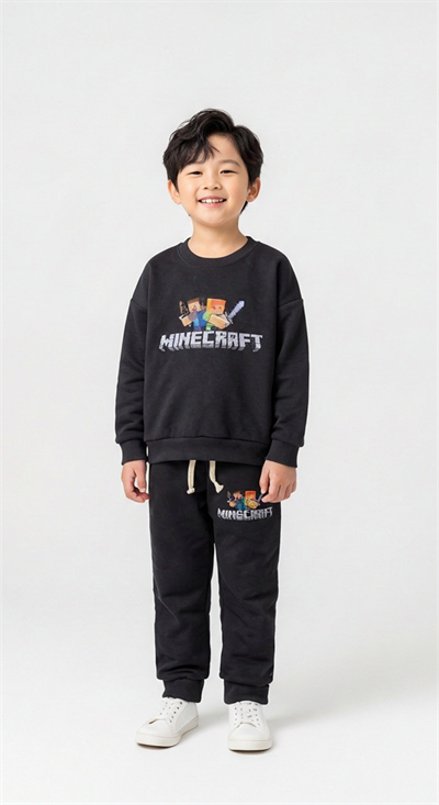 MineCraft Figür Baskılı Eşofman Takımı