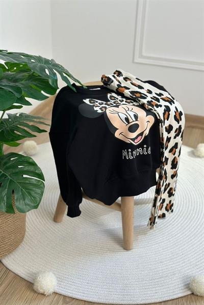 Minne Leopar Detaylı Taytlı Takım