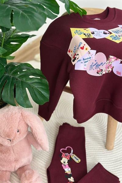 Minnie Kalp Detaylı Taytlı Takım