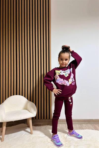 Minnie Kalp Detaylı Taytlı Takım