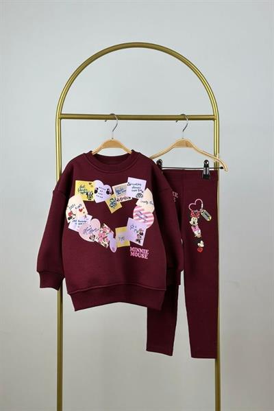 Minnie Kalp Detaylı Taytlı Takım