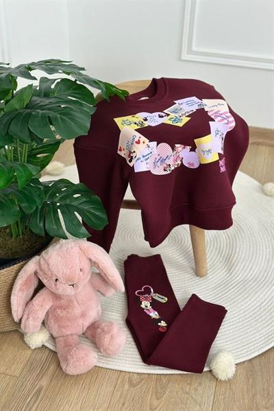 Minnie Kalp Detaylı Taytlı Takım