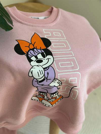 Minnie Logo Baskılı Taytlı Takım