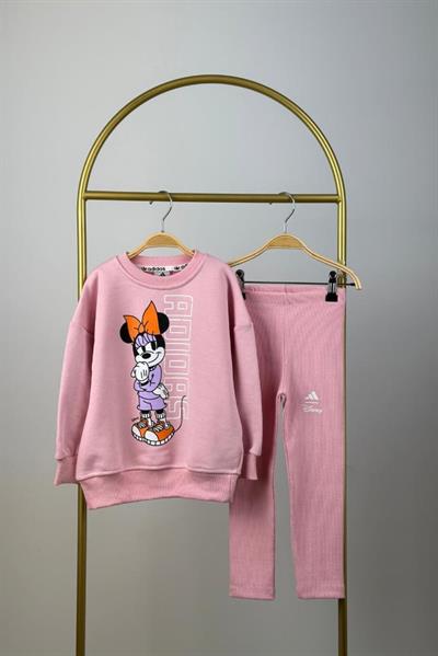 Minnie Logo Baskılı Taytlı Takım