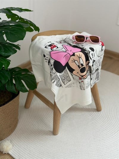 Minnie Sırt Baskılı Taytlı Takım