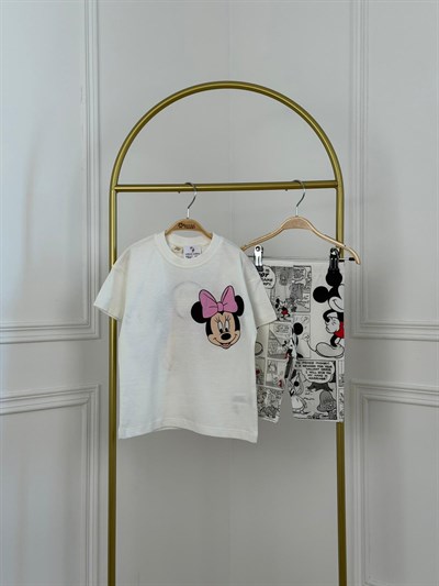 Minnie Sırt Baskılı Taytlı Takım