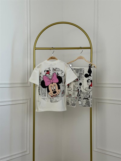 Minnie Sırt Baskılı Taytlı Takım