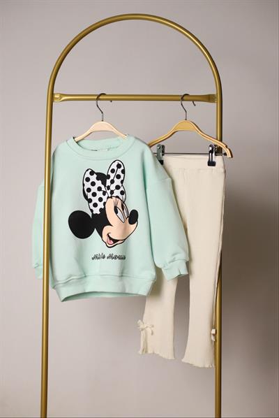 Mint Yeşili Puantiyeli Minnie Takım