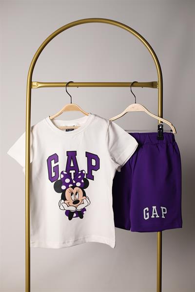 Mor Gap Minnie Şortlu Takım