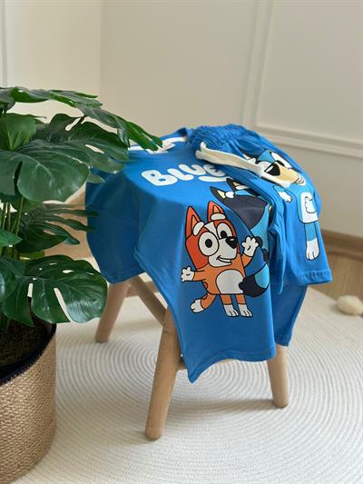 Müzikal Blueyi Şortlu Takım