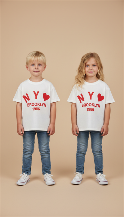 New York Kalp Detaylı T-Shirt